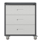 Heavy Duty Metal Storage Cabinet With Wheels 3 Drawer Tool Cabinet For Garage, Office, And Home Organizer Solutions