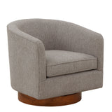 Miramar - Swivel Barrel Chair With Wooden Base