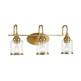 Twilight - 3 Lights Brush Contemporary Vanity Light - Clear / Gold