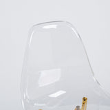 Transparent Plastic Seat Dining Chair (Set of 4)