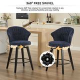 Wing Back Swivel Bar Stools (Set of 2)