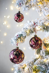 Christmas Ball Glass Decorative Hanging Ball Christmas Tree Ornaments, For Holiday Party Decorations