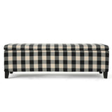 Contemporary Storage Ottoman With Seating And Storage - Black