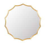Round Sunburst Wall Mirror With, Wall Decor Mirror For Entryway Bedroom Living Room - Gold