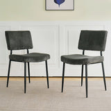 Modern Upholstered Dining Chair With Metal Legs