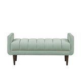 Linea - Upholstered Accent Bench - Seafoam