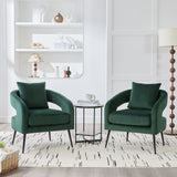Open Back Accent Chair, Round Sofa Lounge Armchair
