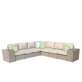 Rattan Sectional Sofa Set With Cushions