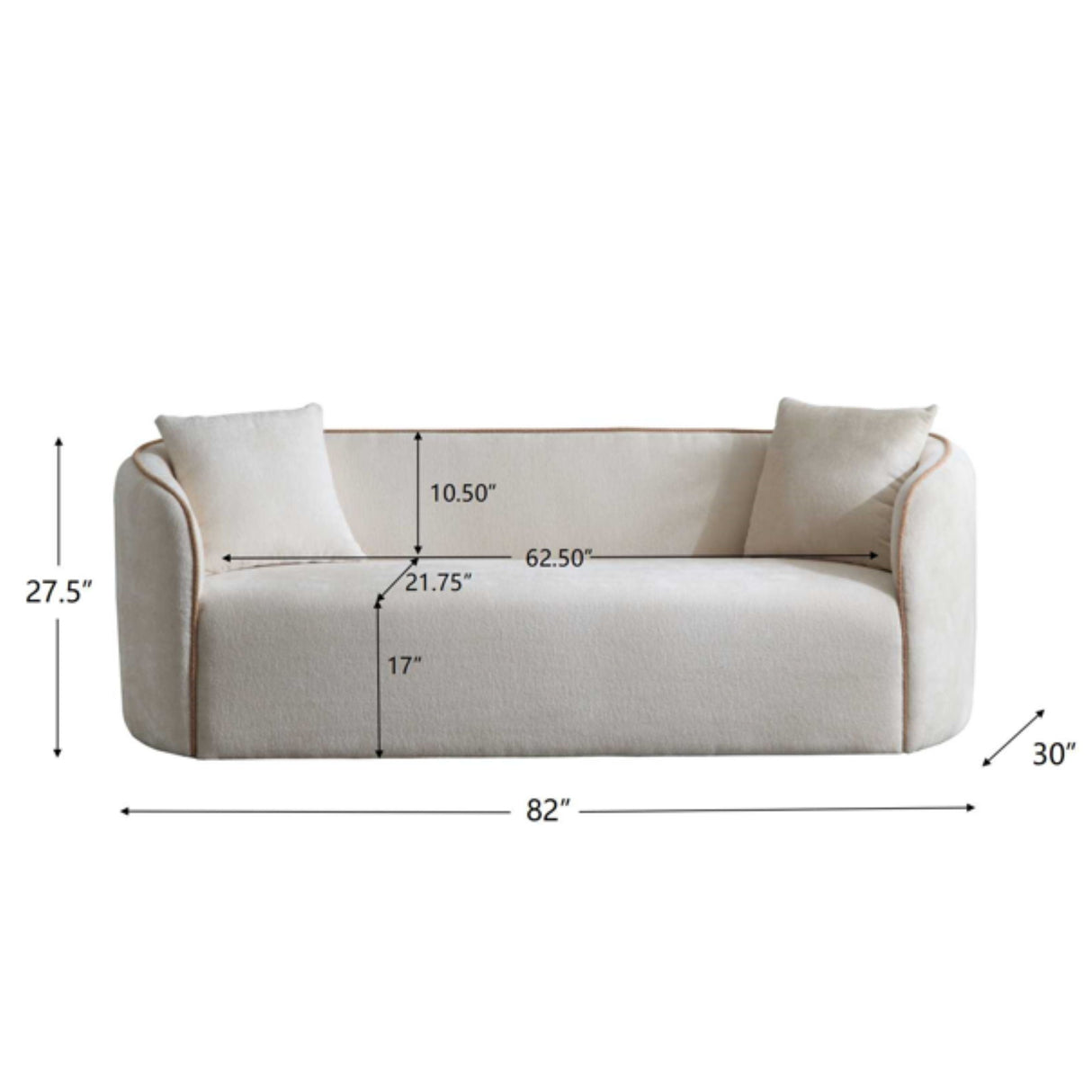 Coral - Curved Sofa, 3 Seater