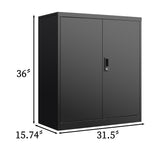 Metal Storage Cabinet With Locking Doors And Adjustable Shelf, Folding Filing Storage Cabinet, Folding Storage Locker Cabinet For Home Office, School, Garage