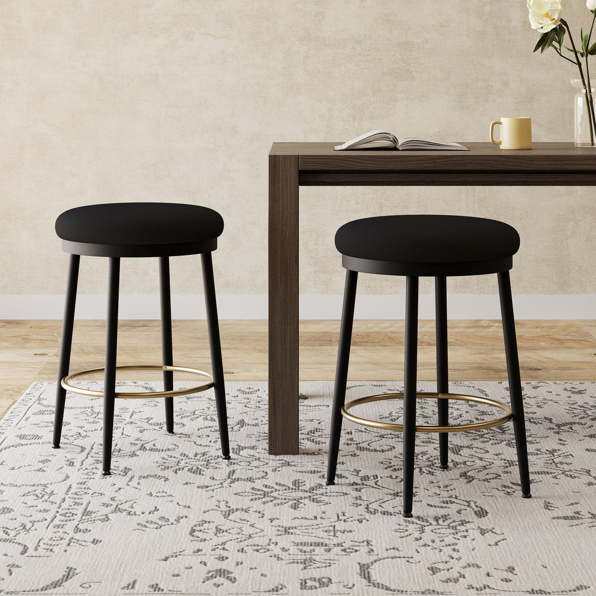 Stylish Design Counter Stools (Set of 2)