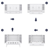 Murphy Bed With Shelves, Drawers And USB Ports
