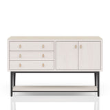 Server With Metal Base - White