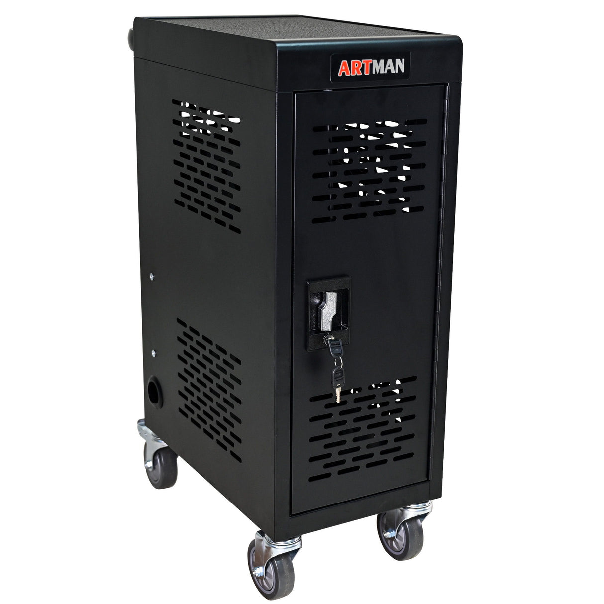 16 Bay Mobile School Charging Cart Station For Chromebook, Tablet And Laptop Computer With Power Strip Included