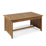 Acacia Wood Rectangular Patio Coffee Table For Outside
