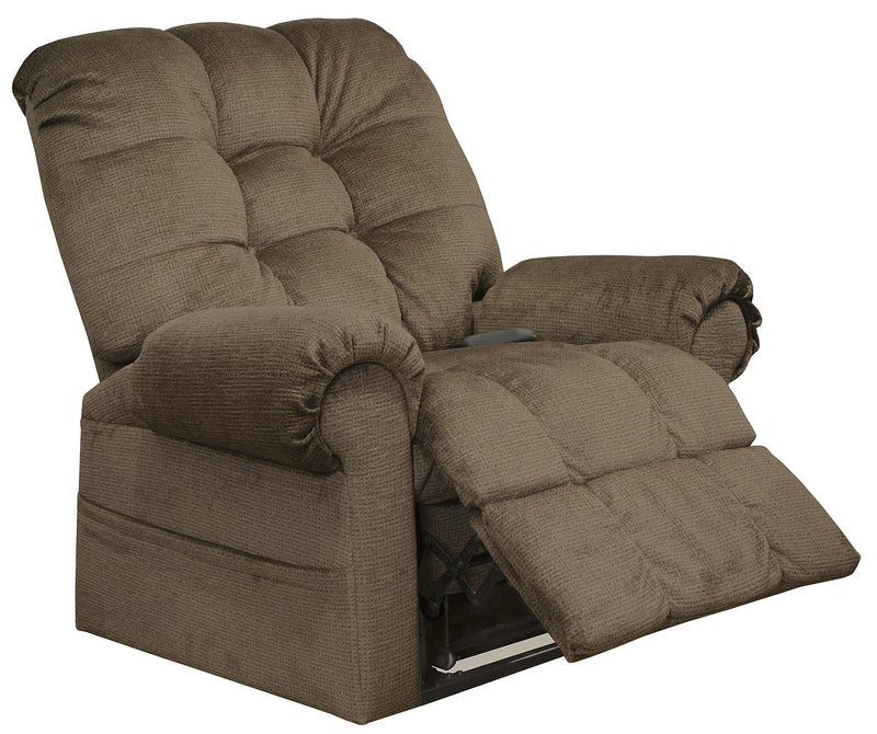 Catnapper Furniture Omni Power Lift Chaise Recliner in Truffle