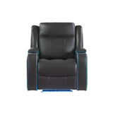 Blanca - Power Recliner With LED - Charcoal