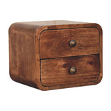 Curved Wall Mounted Bedside Nightstand