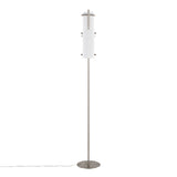 Rhonda - Contemporary / Glam Floor Lamp - Nickel / White