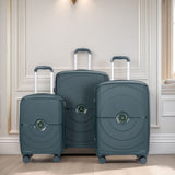 3 Piece Set Expandable Hardshell Suitcase Double Spinner Wheels