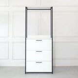 Fiona - Contemporary Wood And Metal Walk In Closet With Drawers
