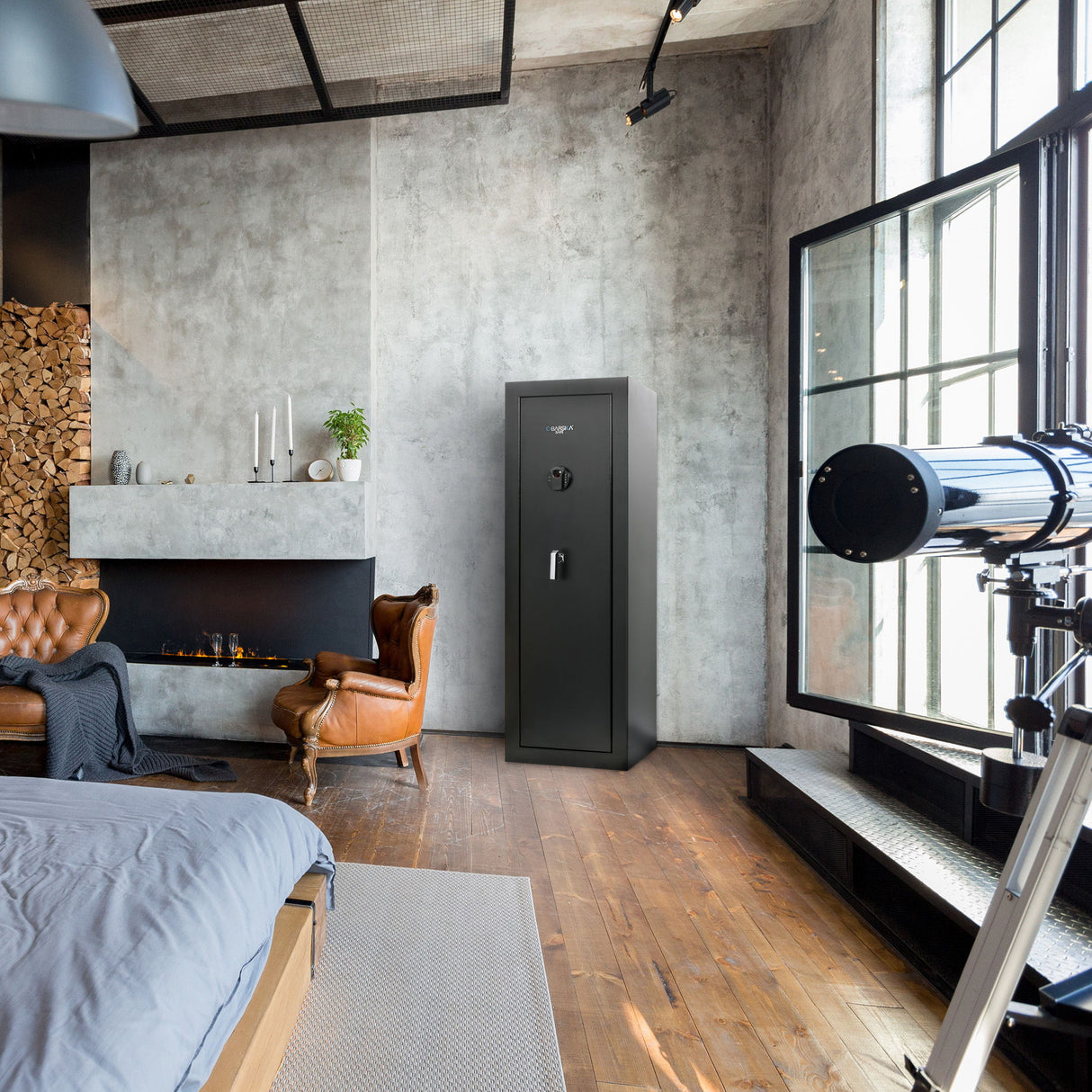 9.33 Cubic Ft Biometric Keypad Rifle Safe - Black