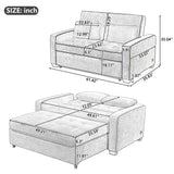 Upholstered Sleeper Bed Sofa With Dual USB Charging, Adjustable Backrest