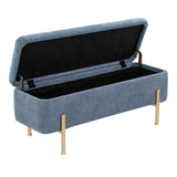 Daniella - Contemporary Bench - Gold / Blue
