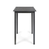 Outdoor Minimalist Acacia Wood Square Bar Table