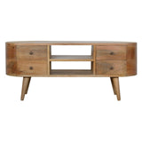 Rounded Entertainment Unit - Oak
