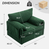 Oversized Swivel Armchair Modern Chair & Single Sofa Lounge, Comfortable Seating For Living Room