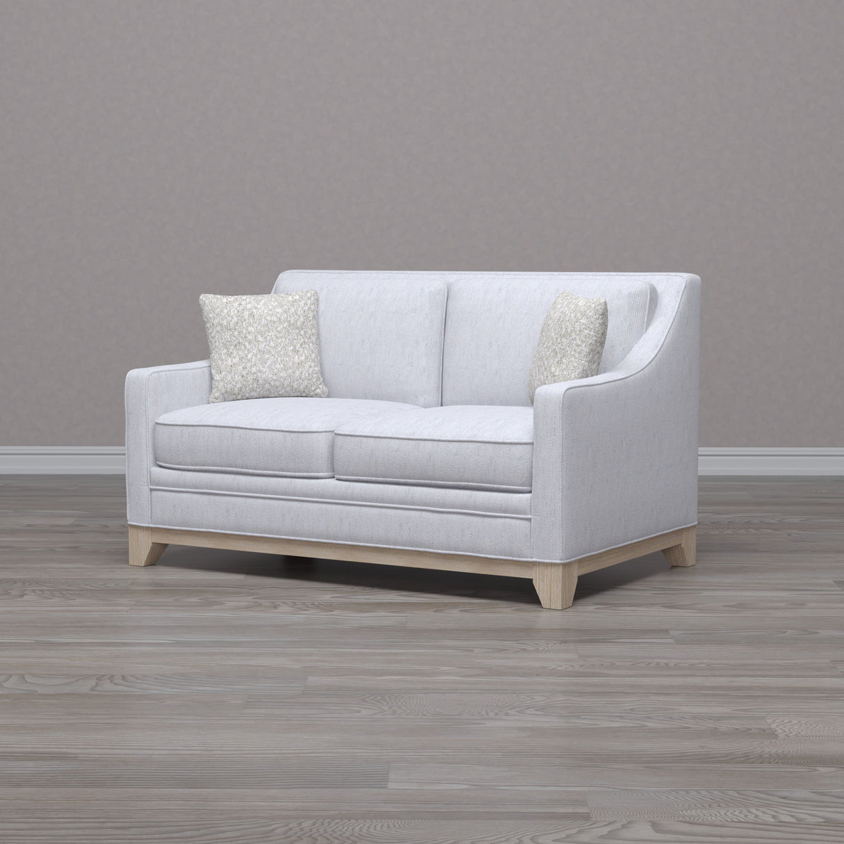 Loveseat With Casual Accent - Gray