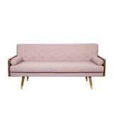 Aidan - Mid Century Modern Tufted Fabric Sofa
