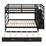 Bunk Bed With Twin Size Trundle And Staircase