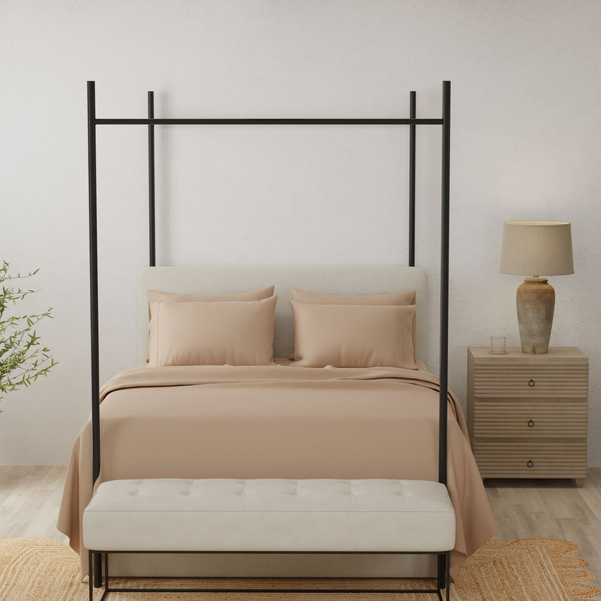 Brushed Microfiber Hypoallergenic Split Sheet Set