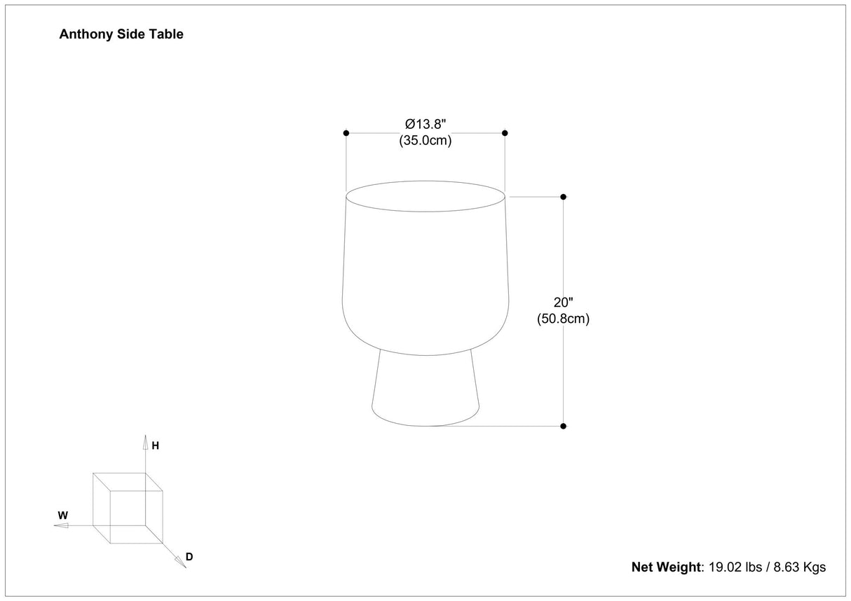 Anthony - Cast Aluminum Side Table - Bronze