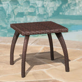 Luminant - Outdoor Side Table With Iron Frame - Brown