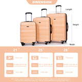 Expandable 3 Piece Luggage Sets Lightweight & Durable Suitcase, Spinner Wheels, Tsa Lock