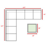 Seating Set With Cushions Handcrafted Wicker Design