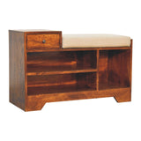 Retreat - Shoe Bench, 1 Drawer - Chestnut