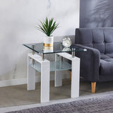 Clear Glass Top Side Table, Modern Design For Home