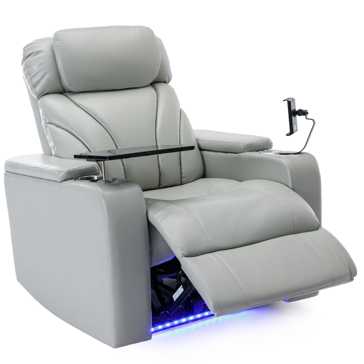 Power Motion Recliner Electric Power Recliner With USB Charging Port, Hidden Arm Storage, Convenient Cup Holder And Bluetooth Speaker