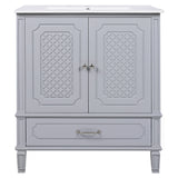 Vintage Style Bathroom Vanity With Sink, Multi Functional Storage, Soft-Closing Door