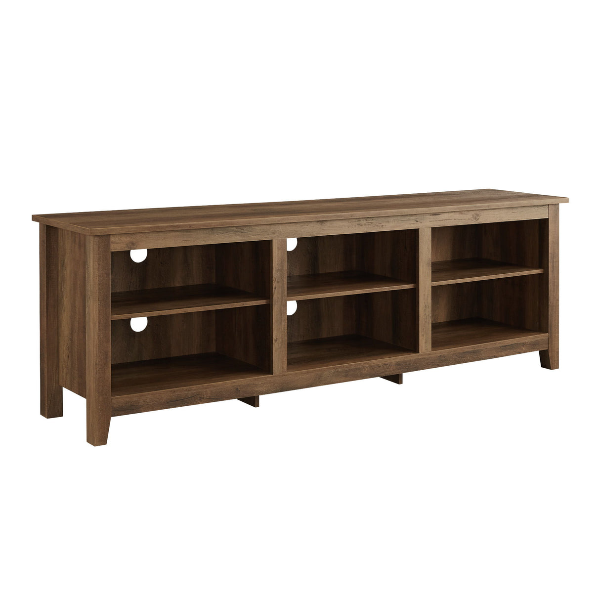 Modern Transitional 3 Shelf Open Storage TV Stand