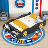 Race Car Shaped Platform Bed With Wheels And Storage