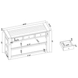 49'' Rectangular Solid 3 Drawer 2 Shelf Console Table - Blue