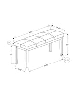 Bench, Rectangular, Hallway, Upholstered, Transitional - Cream