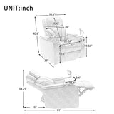 Power Motion Recliner Electric Power Recliner With USB Charging Port, Hidden Arm Storage, Convenient Cup Holder And Bluetooth Speaker