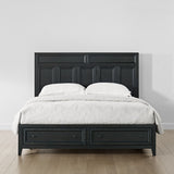 Storage Bed With Panel Headboard And Spacious Footboard Drawers