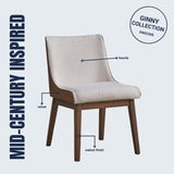 Ginny - Boucle Velvet Side Chair (Set of 2) - Walnut